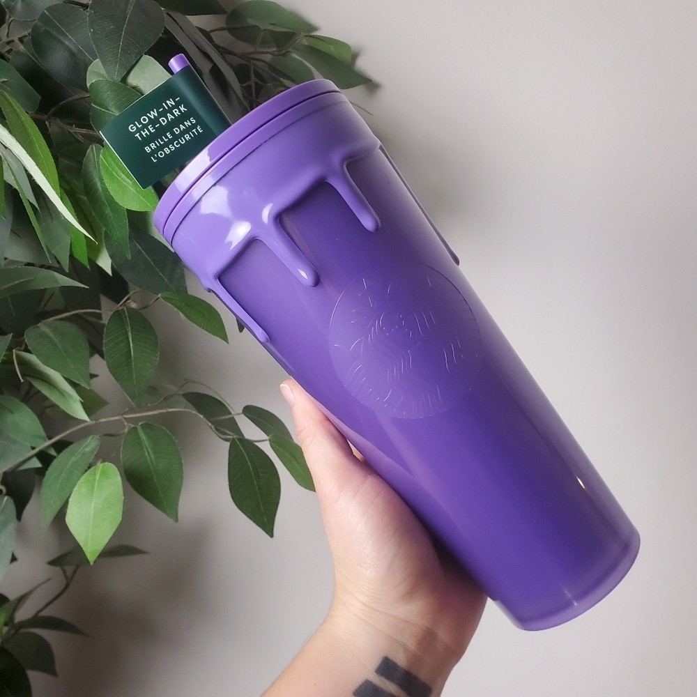 Starbucks Tumbler Glow In The Dark Purple Slime Halloween 24oz